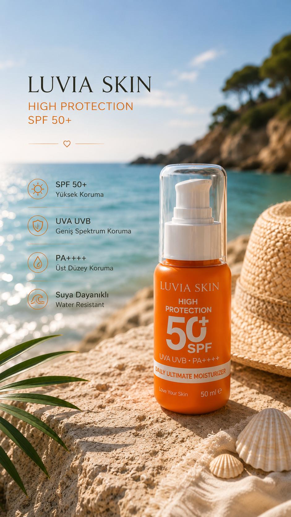 Luvia Skın SPF 50+ Leke Karşıtı Güneş Kremi 50 ml