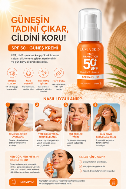 Luvia Skın SPF 50+ Leke Karşıtı Güneş Kremi 50 ml